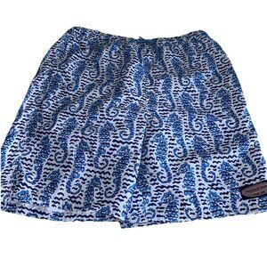Vineyard Vines Boys Chappy Swim Trunks Size 16 Blue Seahorse Print